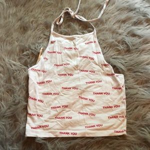 “Thank You” Halter crop top